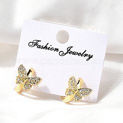 Butterfly Brass Hoop Earrings&nbsp;EJEW-S256-04A-G