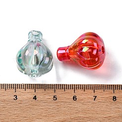 UVメッキ不透明アクリルビーズ  ボトル  ミックスカラー  24x19x19mm  穴：3.5mm&nbsp;PACR-Q003-01A