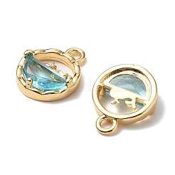 Brass Micro Pave Cubic Zirconia Charms&nbsp;KK-A259-27G-02