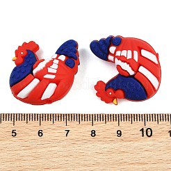 シリコンビーズ  焦点ビーズ  独立記念日のテーマ  レッド  ひよこ  26x27x16.5mm  穴：2mm&nbsp;SL-CBA56D7-01D
