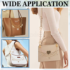 Alloy with Resin Cherry Keychains & Alloy Enamel with Iron Musical Note Brooch & Alloy Rhinestone Heart Charm Purse Chains & Alloy Rhinestone Heart Link Purse Strap Extenders&nbsp;SJEW-AR00001