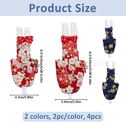 4Pcs 4 Styles Cotton Cloth Parrot Clothes&nbsp;AJEW-FH0007-63
