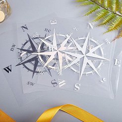 防水 pvc 粘着ステッカー車のステッカー  DIYの車の装飾  コンパス  ミックスカラー  16x16x0.02cm  3色  2個/カラー  6個/セット&nbsp;DIY-FH0001-009
