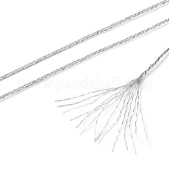 20m 15本撚り丸型ペットメタリック糸  銀  1mm  約21.87ヤード（20m）/ロール&nbsp;MCOR-T003-05B