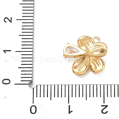Brass Pave Clear Cubic Zirconia Charms&nbsp;CU-G605-04G-01