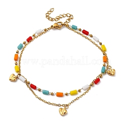 304 Stainless Steel Cable Chain Multi-strand Bracelets&nbsp;BJEW-Z088-02G