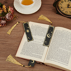 3Pcs 3 Styles Brass Rectangle Bookmarks&nbsp;FIND-FG0003-94
