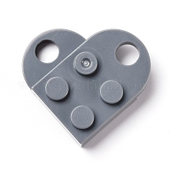 樹脂チャーム  ビルディングブロックチャーム  半楕円形  グレー  23.5x15.5x5mm  穴：5mm&nbsp;RESI-L033-07G