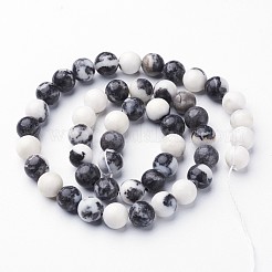 ラウンド宝石連売り  ジャスパーシマウマ  直径約8mm  穴：1mm  約50個/連  15.5インチ&nbsp;X-GSR8mmC188
