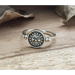 Zinc Alloy Finger Two Sided Rotatable Finger Rings&nbsp;FS-WG6AB10-02