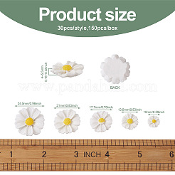 150Pcs 5 Style Opaque Resin Cabochons&nbsp;CRES-BT0001-03