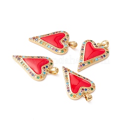 Brass Micro Pave Colorful Cubic Zirconia Pendants&nbsp;ZIRC-Z019-45-NR