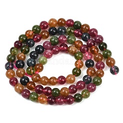 Natural Green Jade Imitation Tourmaline Beads Strands&nbsp;G-B046-08D-4mm