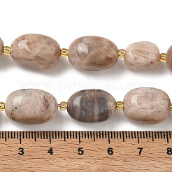 天然石サンストーンビーズ連売り  ナゲット  タンブルストーン  シードビーズで  12~20x9~15x7~15mm  穴：1mm  約21~24個/連  15.35''~15.75''（39~40センチメートル）&nbsp;G-G453-D01-01