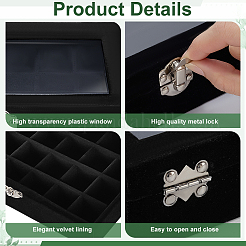 24-Slot Velvet Paper Storage Gift Jewelry Boxes&nbsp;CON-WH0110-41