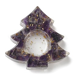 Natural Amethyst & Resin Candle Holder Molds&nbsp;DJEW-H012-03E
