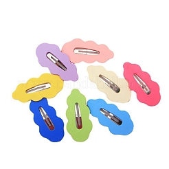 Cute Cream Color Leaf Shape Alloy Snap Hair Clips&nbsp;OHAR-PW0003-094
