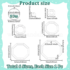 Transparent Acrylic Sewing Template&nbsp;AJEW-NB0007-10B