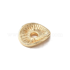 亜鉛合金スペーサービーズ  カーブフラットラウンド  ライトゴールド  8.5x7.5x1mm  穴：1.5mm&nbsp;FIND-WH0126-24LG