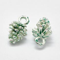 塗装合金チャームをスプレー  松かさ  グリーン  12x7x7mm  穴：2mm&nbsp;PALLOY-K077-01E