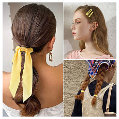 ヘアアクセサリーセット  ヘアタイを含む  アイアン製ダッカール  きいろ  内径：34mm&nbsp;OHAR-TA0001-20A