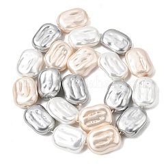 Electroplated Glass Shell Pearl Beads Strands&nbsp;BSHE-B009-F04-01