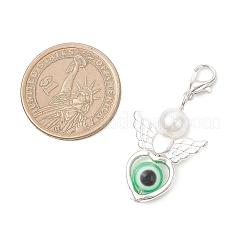 Angel & Evil Eye Alloy & Resin Pendant Decorations&nbsp;HJEW-JM04278-02