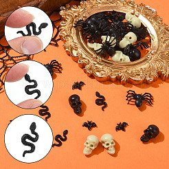 200Pcs 5 Styles Halloween Theme Resin Cabochons&nbsp;AJEW-SP0002-93