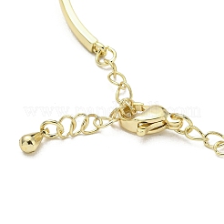 Infinity Heart Brass with Clear Cubic Zirconia Cuff Bangle with Safety Chains&nbsp;BJEW-L683-02G