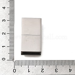 304ステンレススチール製マグネット留め具  長方形  ステンレス鋼色  28x15x7mm  穴：3.5x13mm&nbsp;STAS-D382-06C-P