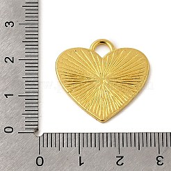 合金ペンダント  カドミウムフリー＆鉛フリー  ハート  ゴールドカラー  23x24x2mm  穴：3mm&nbsp;PALLOY-20161-G-RS