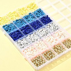 DIY ヘイシ ポリマー クレイ ビーズ ジュエリー作り ファインディング キット  ミックスカラー  6x1~5mm  穴：1.5~2.2mm...&nbsp;DIY-FS0005-94A
