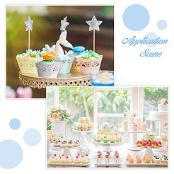 80Pcs Star Cloth Cake Insert Card Decoration&nbsp;AJEW-DC0003-54A