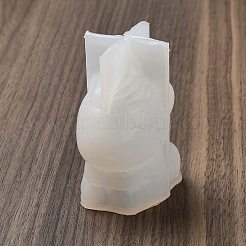 3D ユニコーンディスプレイ装飾シリコンモールド  レジン型  UVレジン用  エポキシ樹脂工芸品作り  ホワイト  50x41x80mm&nbsp;DIY-L071-09