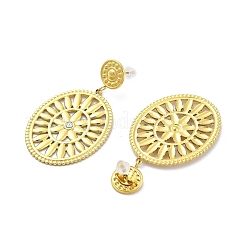 304 Stainless Steel Natural Tiger Eye Boho Stud Earrings&nbsp;EJEW-S244-01G-F