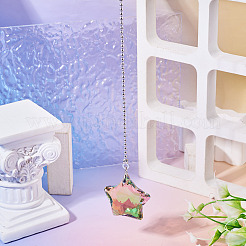 Glass Star Charms Ceiling Fan Pull Chain Extenders&nbsp;HJEW-TAC0160