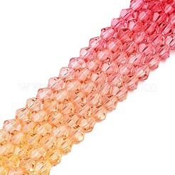 Gradient Color Baking Paint Glass Bead Strands&nbsp;DGLA-A039-T2mm-A03