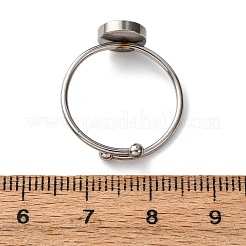 調節可能な304ステンレススチール製カフリング部品  201ステンレススチールトレイフラットラウンド付き  ステンレス鋼色  トレイ：6mm  1mm  内径：17mm&nbsp;STAS-D372-08P-02