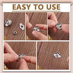 30Pcs 304 Stainless Steel Wire Rope Cable Clip Clamp&nbsp;STAS-GA0002-04