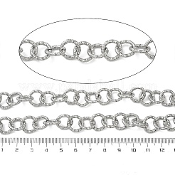 304 Stainless Steel Textured Ring Link Chains&nbsp;CHS-G050-09P