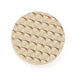 Texture Theme Round Brass Stamp Head&nbsp;AJEW-M036-01A-G