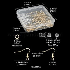 50Pcs 304 Stainless Steel Earring Hooks&nbsp;DIY-YW0006-79