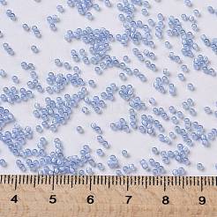 トーホー 15/0ラウンドビーズ  日本製シードビーズ  （933)つの内側の色のライトサファイア/白い裏地  1.5mm  穴：0.7mm  約15000個/50g&nbsp;SEED-XTR15-0933
