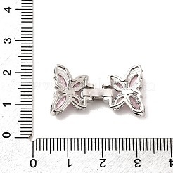 Brass Micro Pave Cubic Zirconia Fold Over Clasps&nbsp;KK-C075-35P