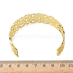 Hollow Brass Cuff Bangles for Women&nbsp;BJEW-F513-01G