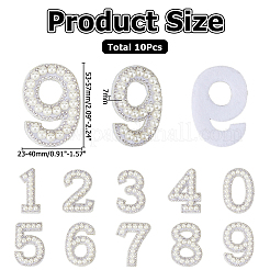 Adhesive Bandage Embroidery Cloth with Resin Imitation Pearl Iron On/Sew On Patches&nbsp;DIY-WH0589-68
