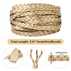 Flat PU Leather Braided Cord&nbsp;OCOR-WH0086-87A-01
