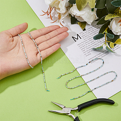 2 連売り天然花アマゾナイトビーズ連売り  ファセットロンデル  2~2.5mm  穴：0.3mm  約165個/連  14.9インチ&nbsp;G-FI0001-05
