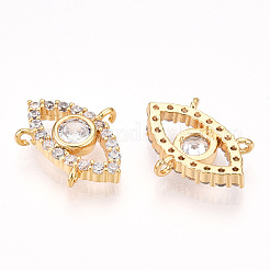 Brass Pave Clear Cubic Zirconia Charms&nbsp;KK-N254-170G