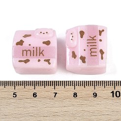 樹脂カボション  クマのミルク  パールピンク  20~20.5x21~22x14~14.5mm&nbsp;RESI-Q014-05B